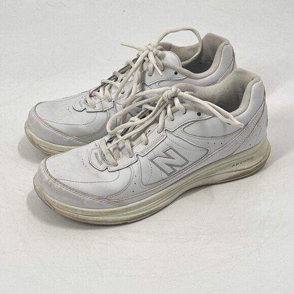 New Balance 557 White Leather Walking Sneakers Sz 9 .5 - Picture 4 of 7